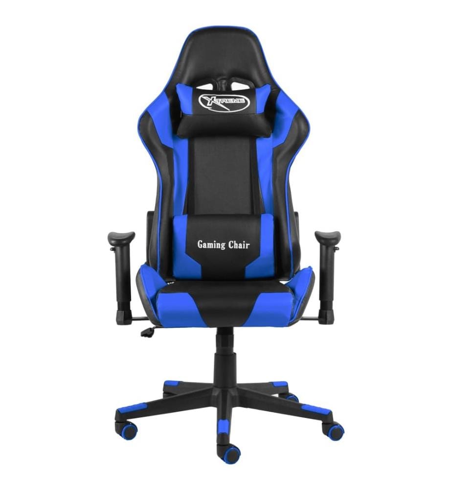 Gaming-Stuhl Drehbar Blau PVC