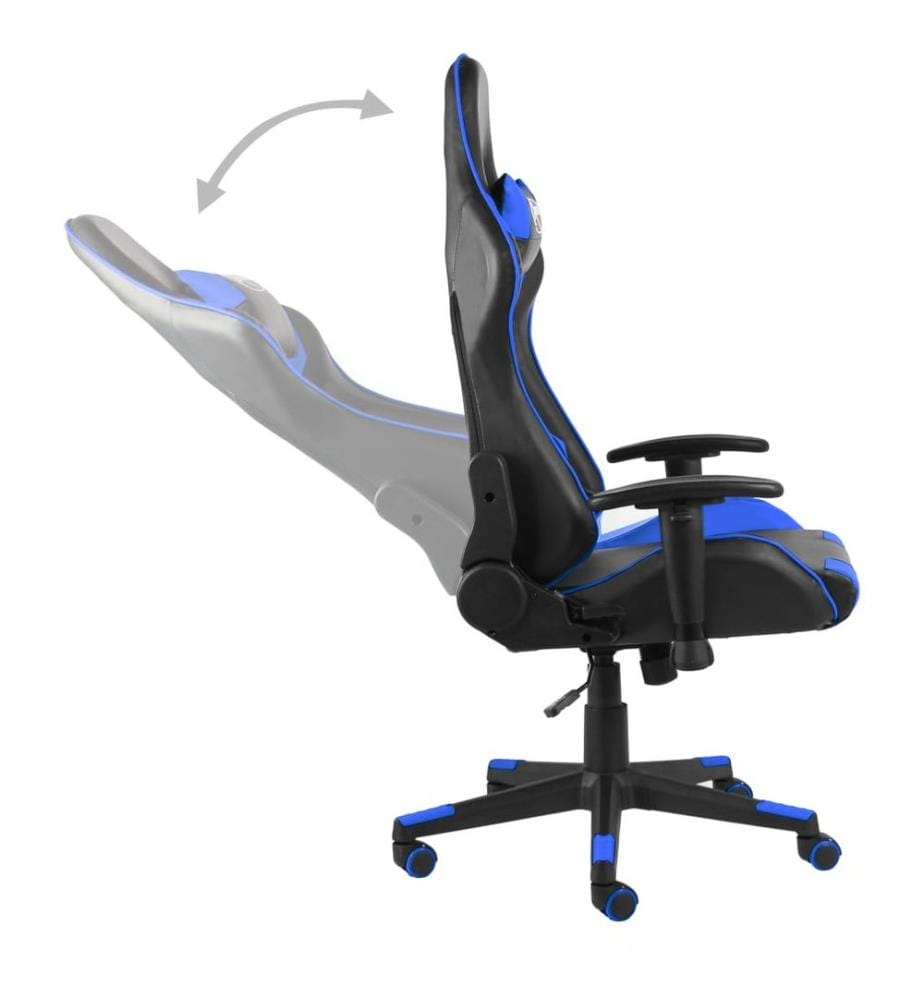 Gaming-Stuhl Drehbar Blau PVC