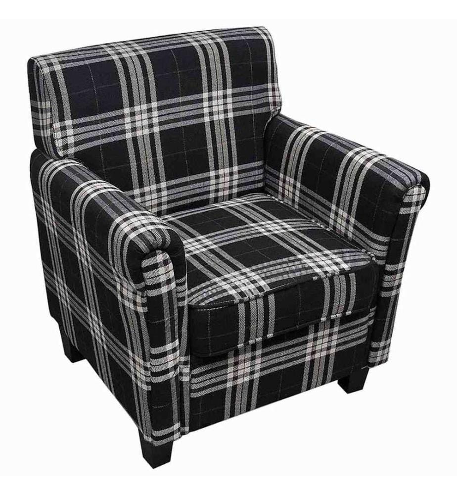 Sessel mit Sitzpolster Schwarz Stoff