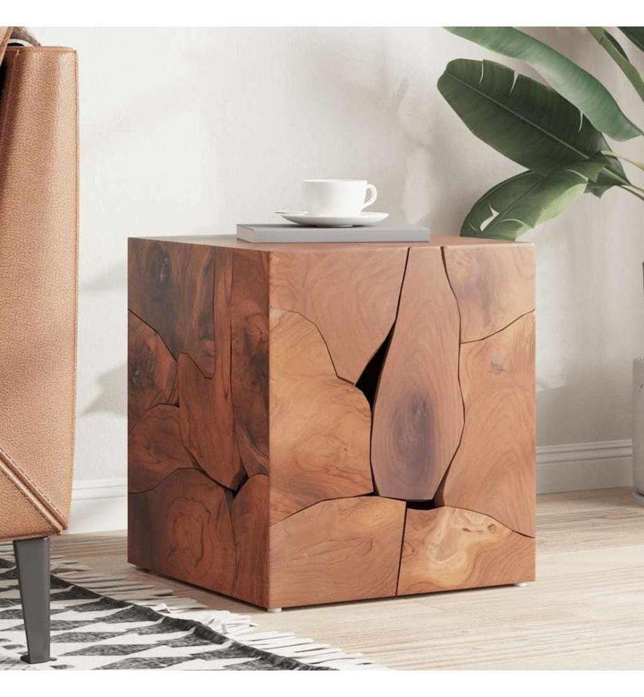Hocker Braun 40x40x45 cm Massivholz Teak