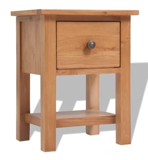 Nachttisch 36x30x47 cm Massivholz Eiche