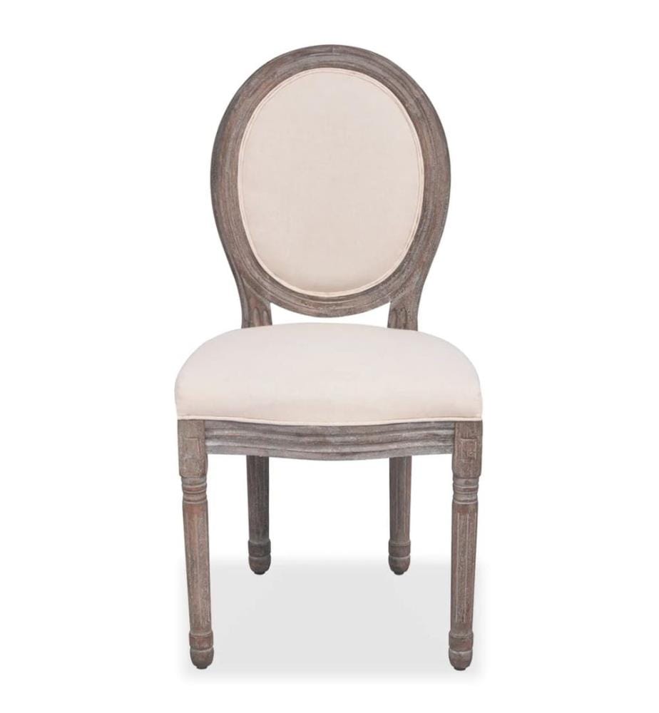 Esszimmerstühle 4 Stk. Creme Stoff
