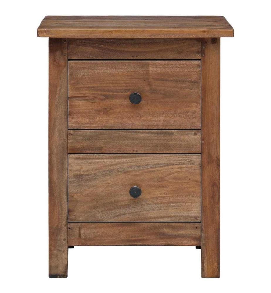 Table de chevet bois massif d'acajou 40x30x51 cm