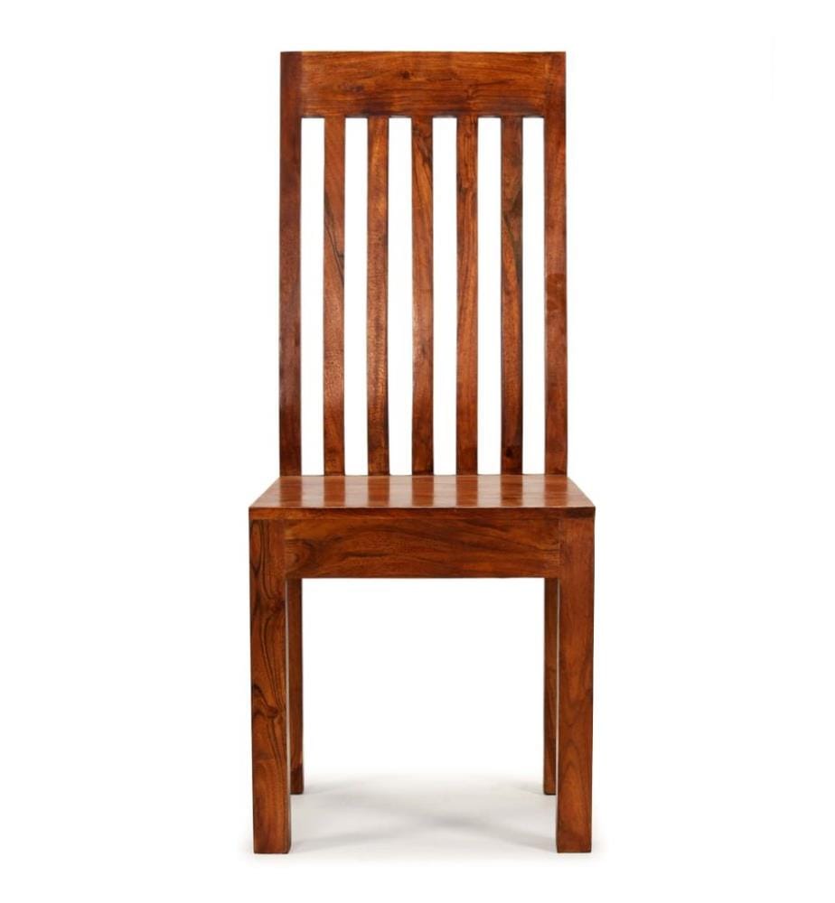 Chaise à manger lot de 2 Bois avec finition miel Moderne