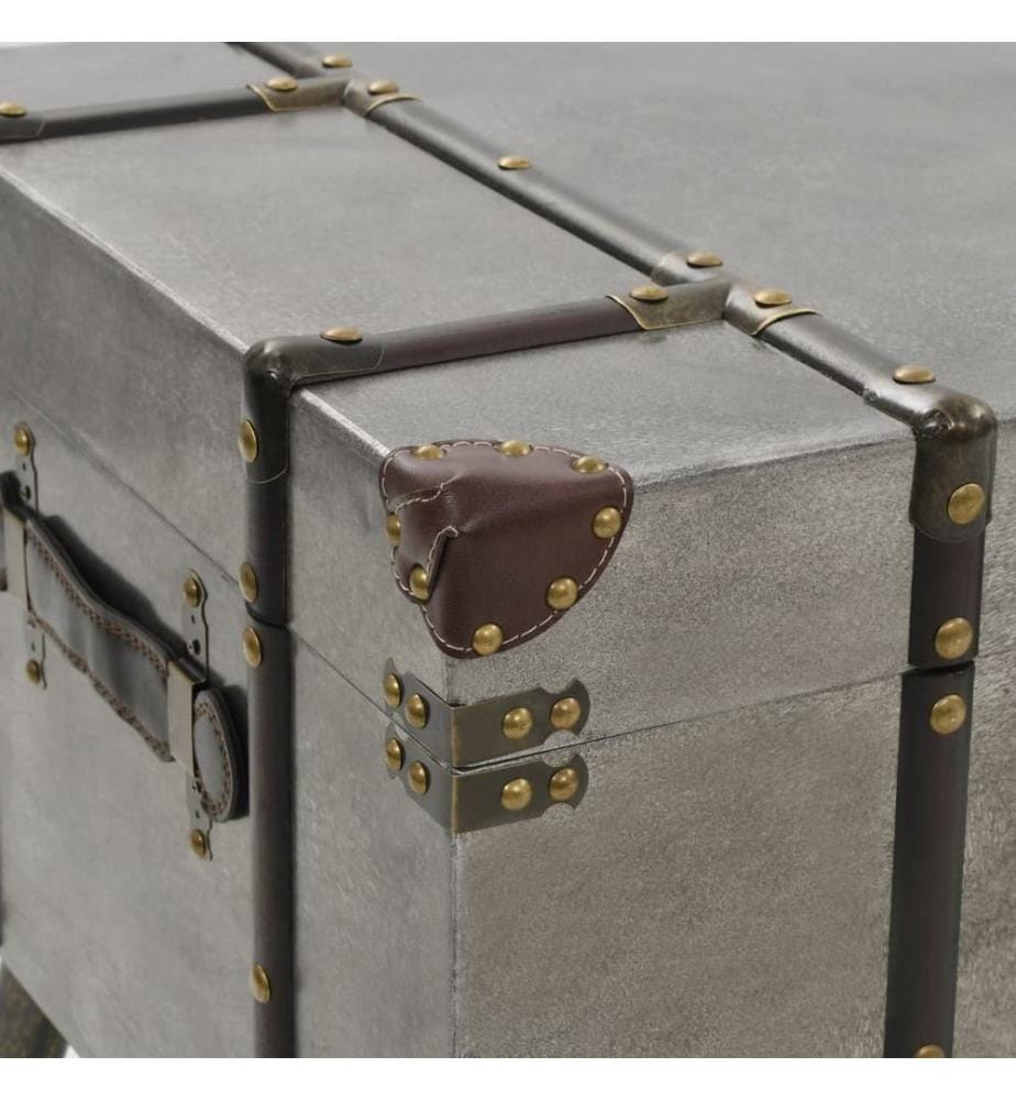 Table basse MDF et aluminium 102x51x47,5 cm
