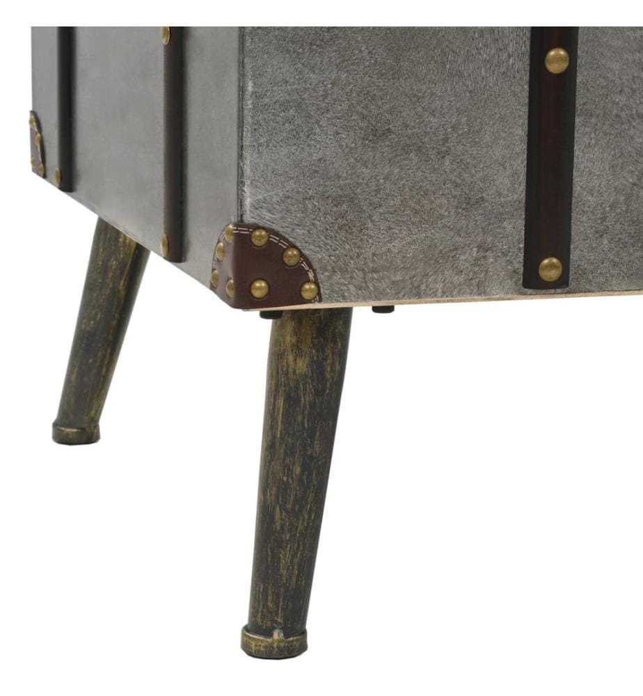 Table basse MDF et aluminium 102x51x47,5 cm