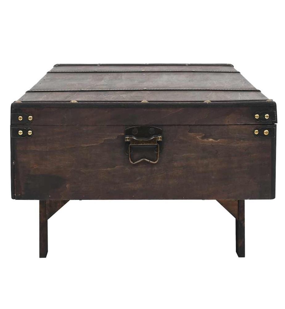 Table basse contreplaqué style vintage 120x55x35 cm