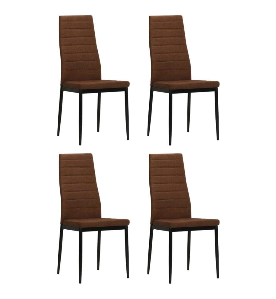Esszimmerstühle 4 Stk. Braun Stoff