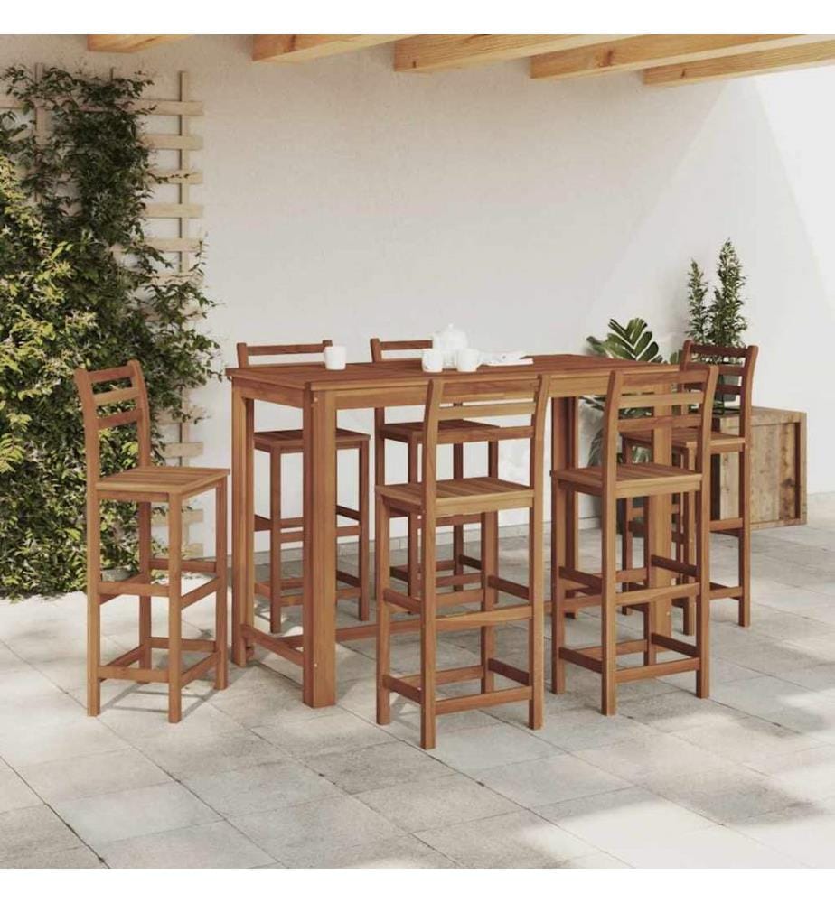 Table de bar Bois d'acacia massif 150x70x105 cm