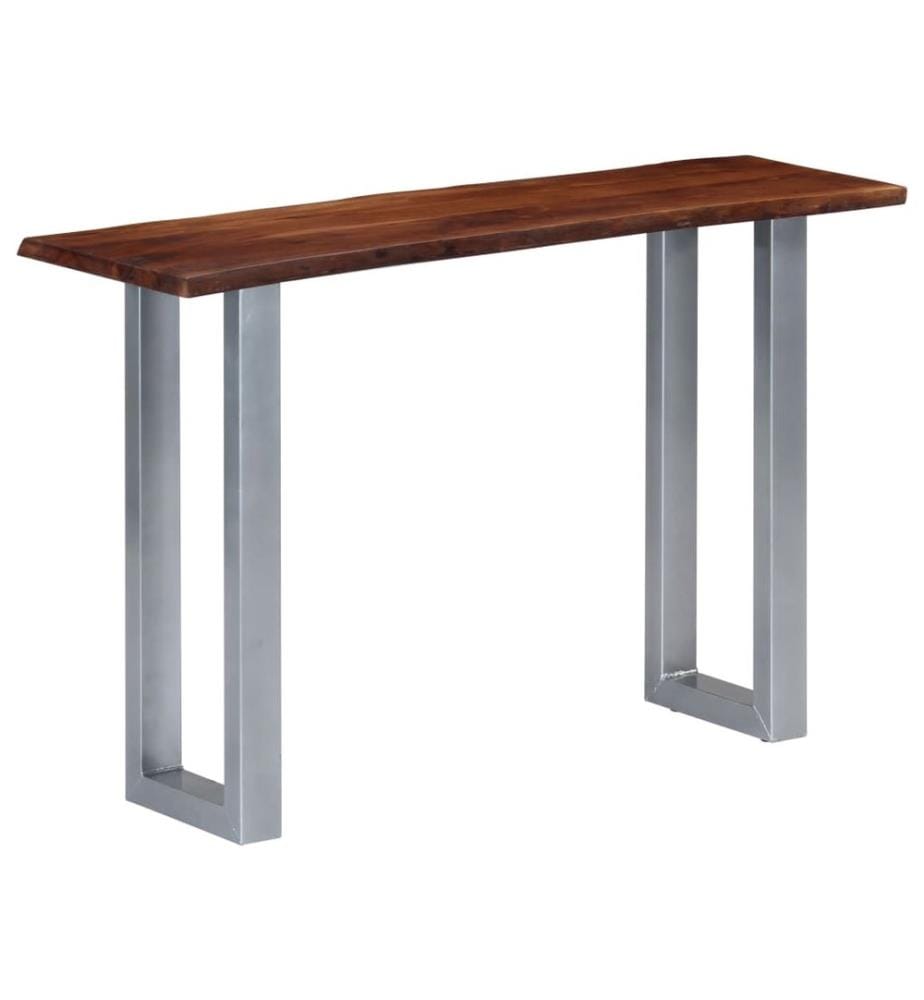 Table console 115x35x76 cm Bois d'acacia massif et fer