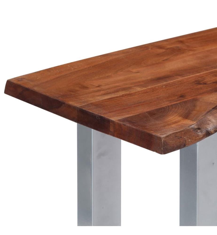 Table console 115x35x76 cm Bois d'acacia massif et fer