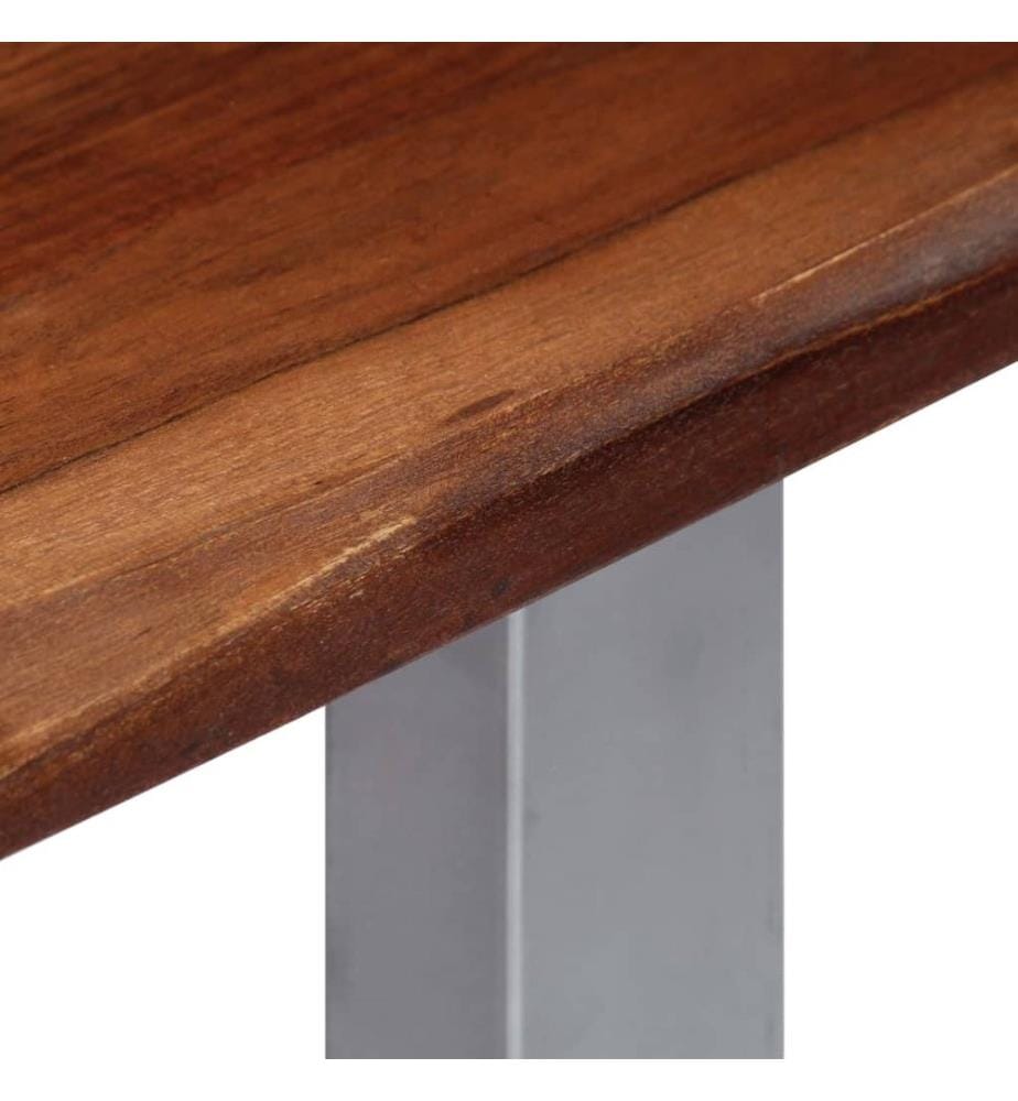 Table console 115x35x76 cm Bois d'acacia massif et fer
