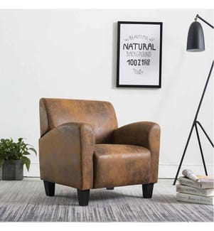 Sofasessel Braun 70x69x72 cm Wildlederimitat