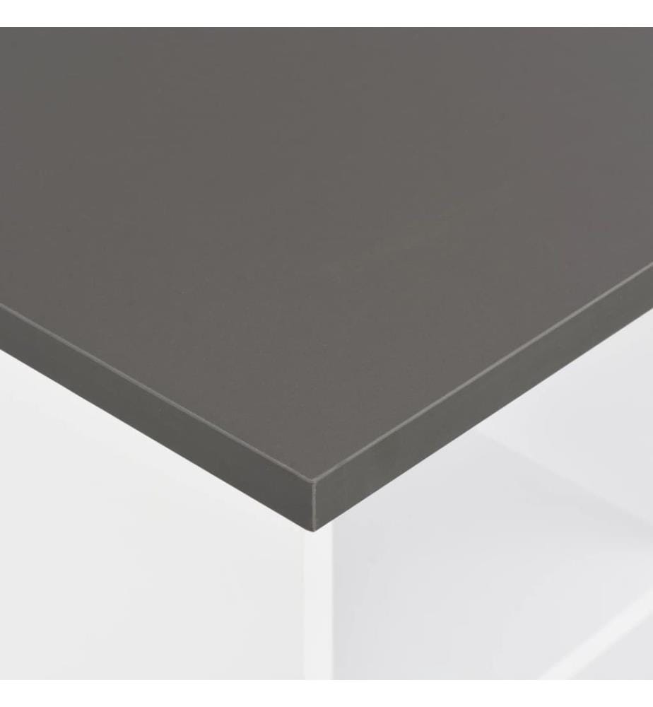 Bartisch Weiss und Anthrazitgrau 60x60x110 cm
