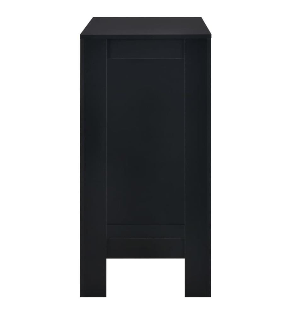 Bartisch mit Regal Schwarz 110 x 50 x 103 cm