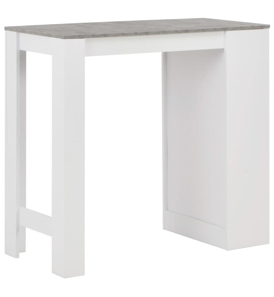 Bartisch mit Regal Weiss 110x50x103 cm