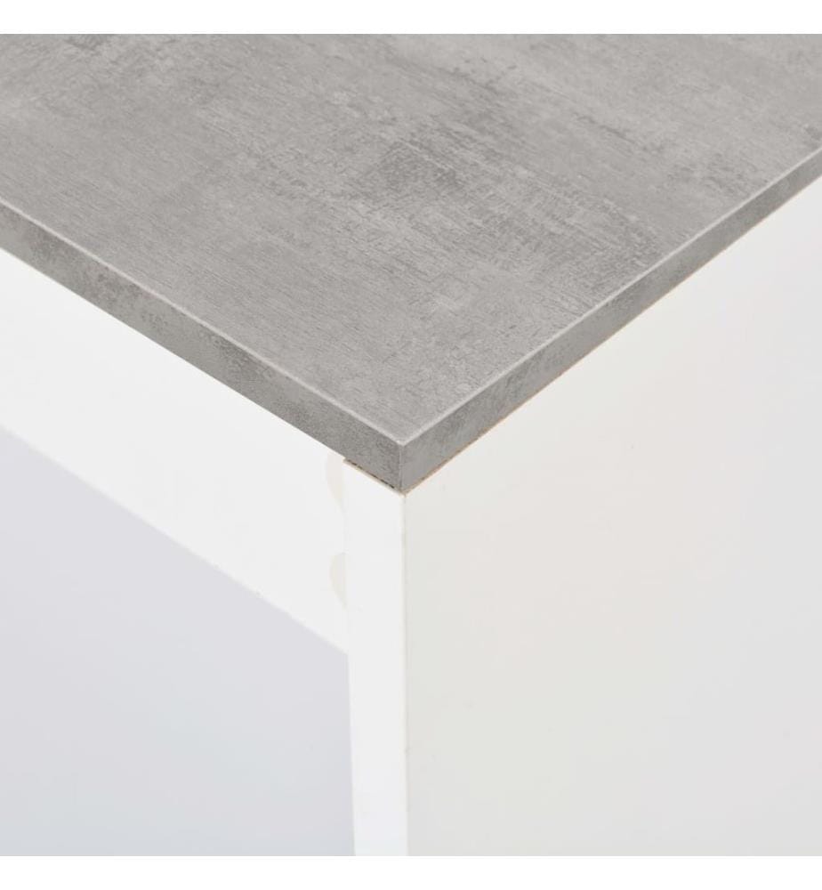 Bartisch mit Regal Weiss 110x50x103 cm