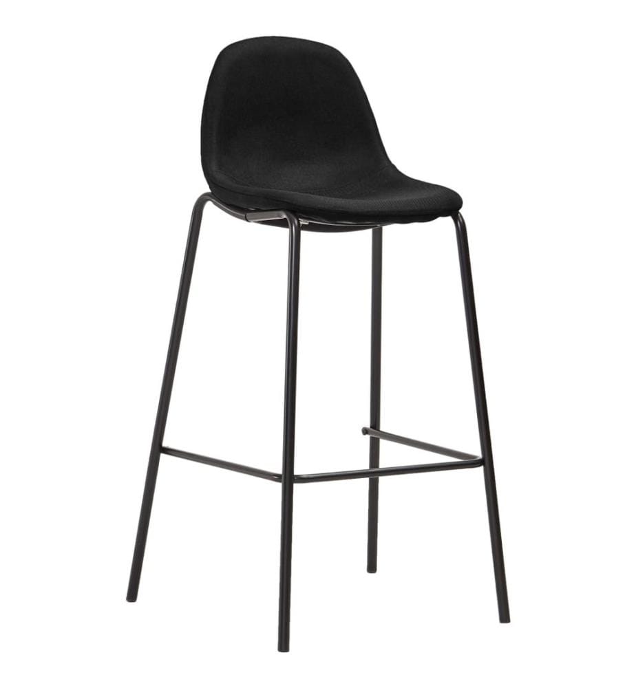 Barhocker 4 Stk. Schwarz Stoff