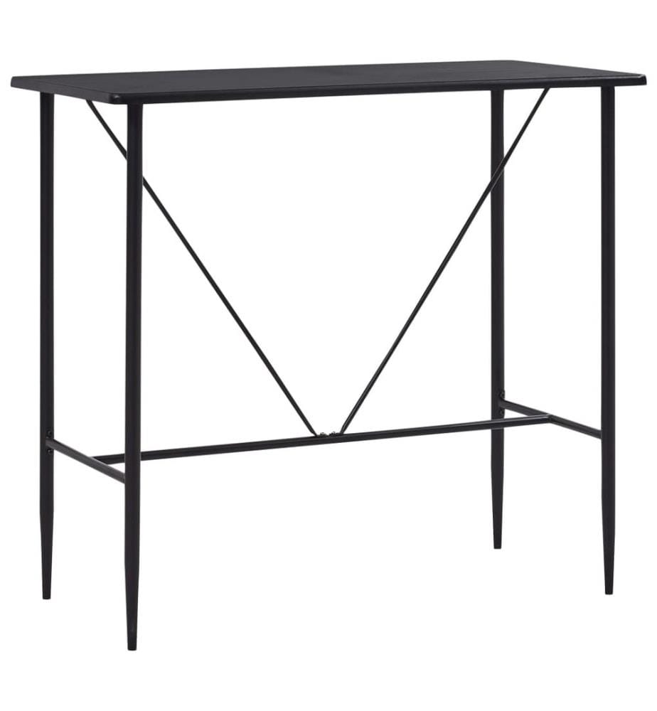 Bartisch Schwarz 120 x 60 x 110 cm MDF