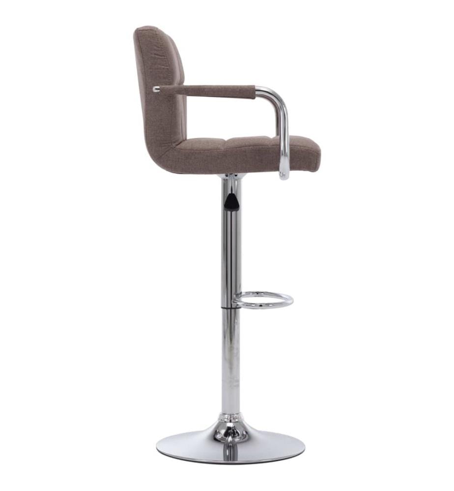 Barhocker 2 Stk. Taupe Stoff