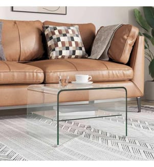 Couchtisch Transparent 50×45×33 cm Hartglas