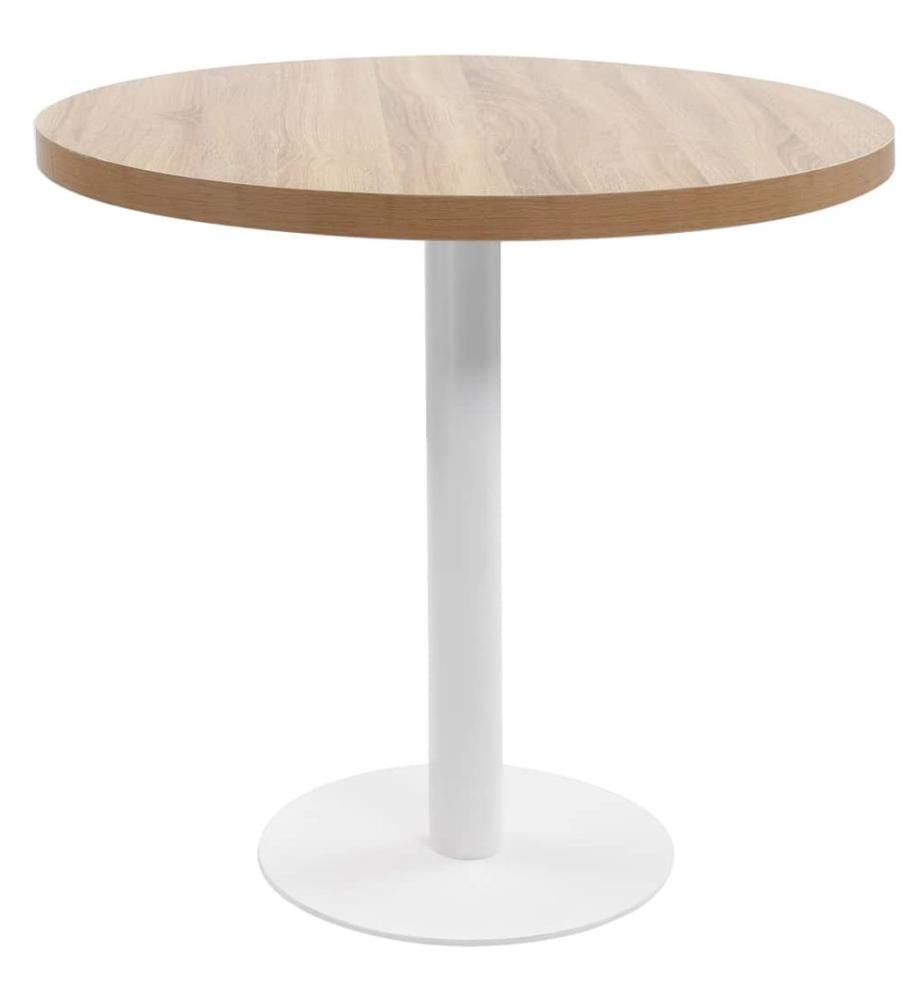 Table de bistro marron clair 80 cm MDF