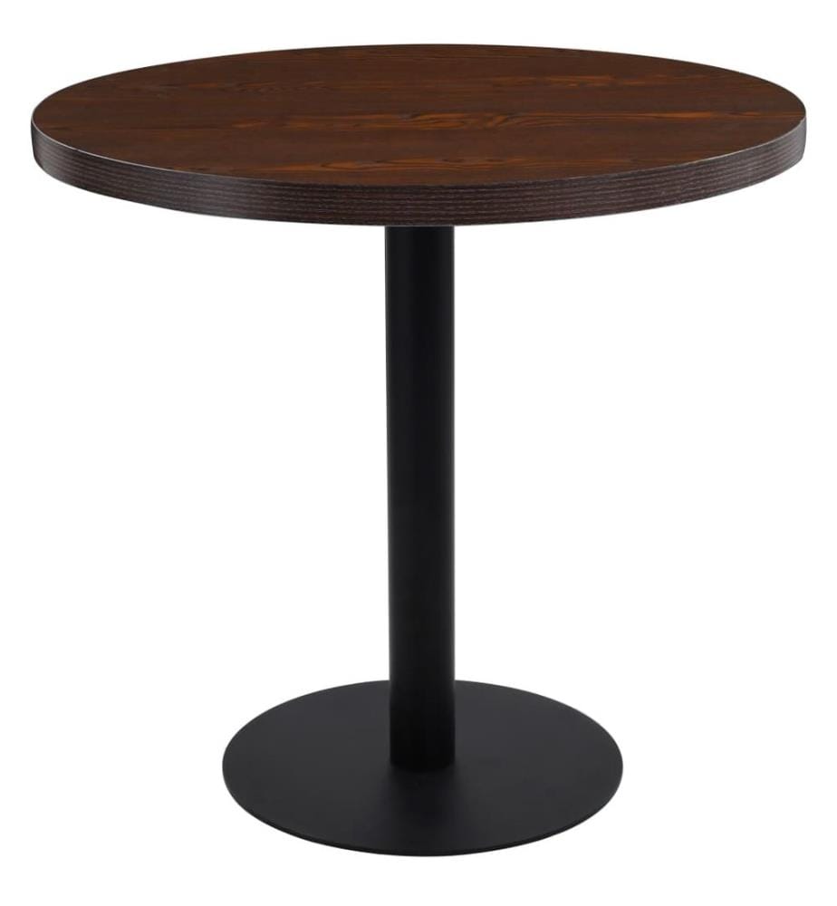 Bistrotisch Dunkelbraun 80 cm MDF