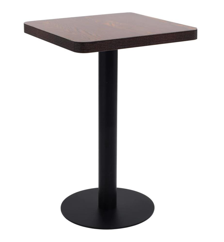 Bistrotisch Dunkelbraun 50x50 cm MDF