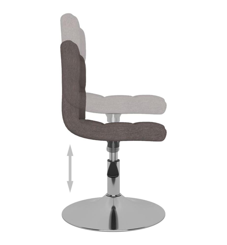 Esszimmerstuhl Drehbar Taupe Stoff