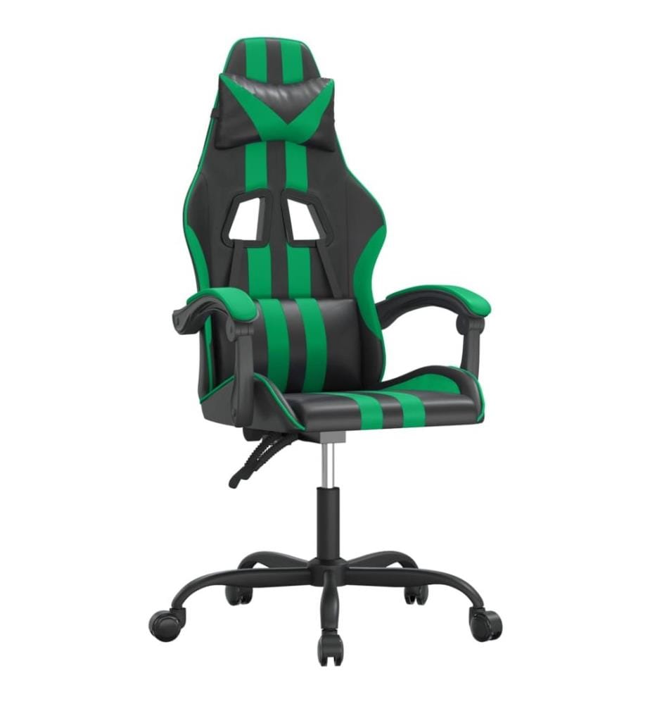 Gaming-Stuhl Schwarz und Grün Kunstleder