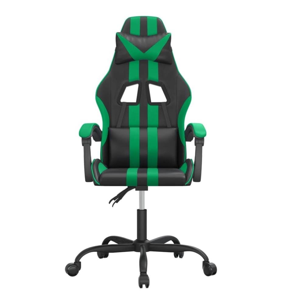Gaming-Stuhl Schwarz und Grün Kunstleder