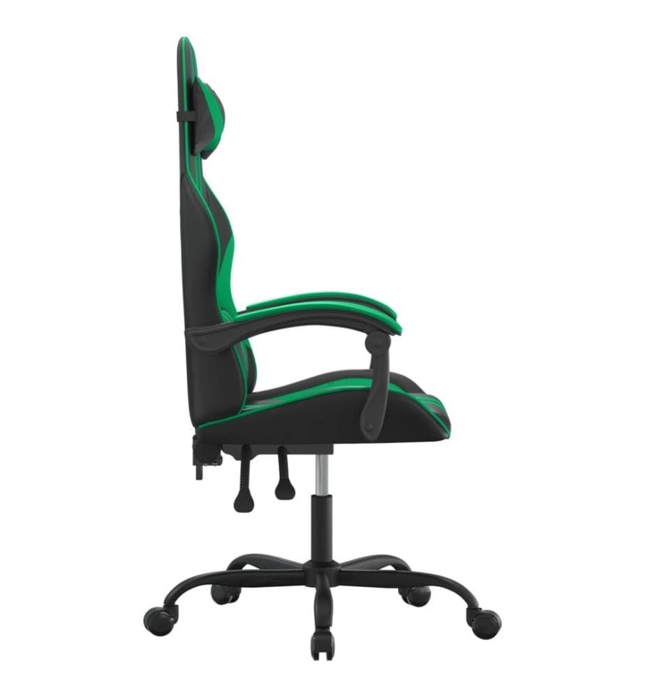 Gaming-Stuhl Schwarz und Grün Kunstleder