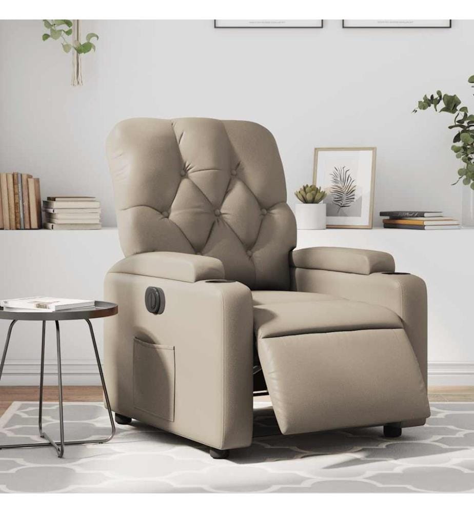 Relaxsessel Elektrisch Cappuccino-Braun Kunstleder