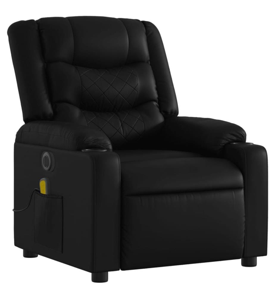 Massagesessel Elektrisch Schwarz Kunstleder