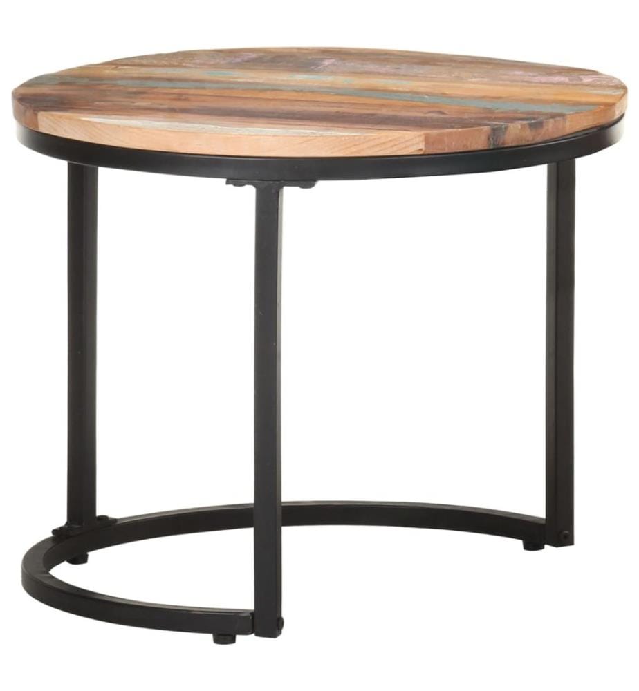 Tables d'appoint 3 pcs Bois de récupération massif