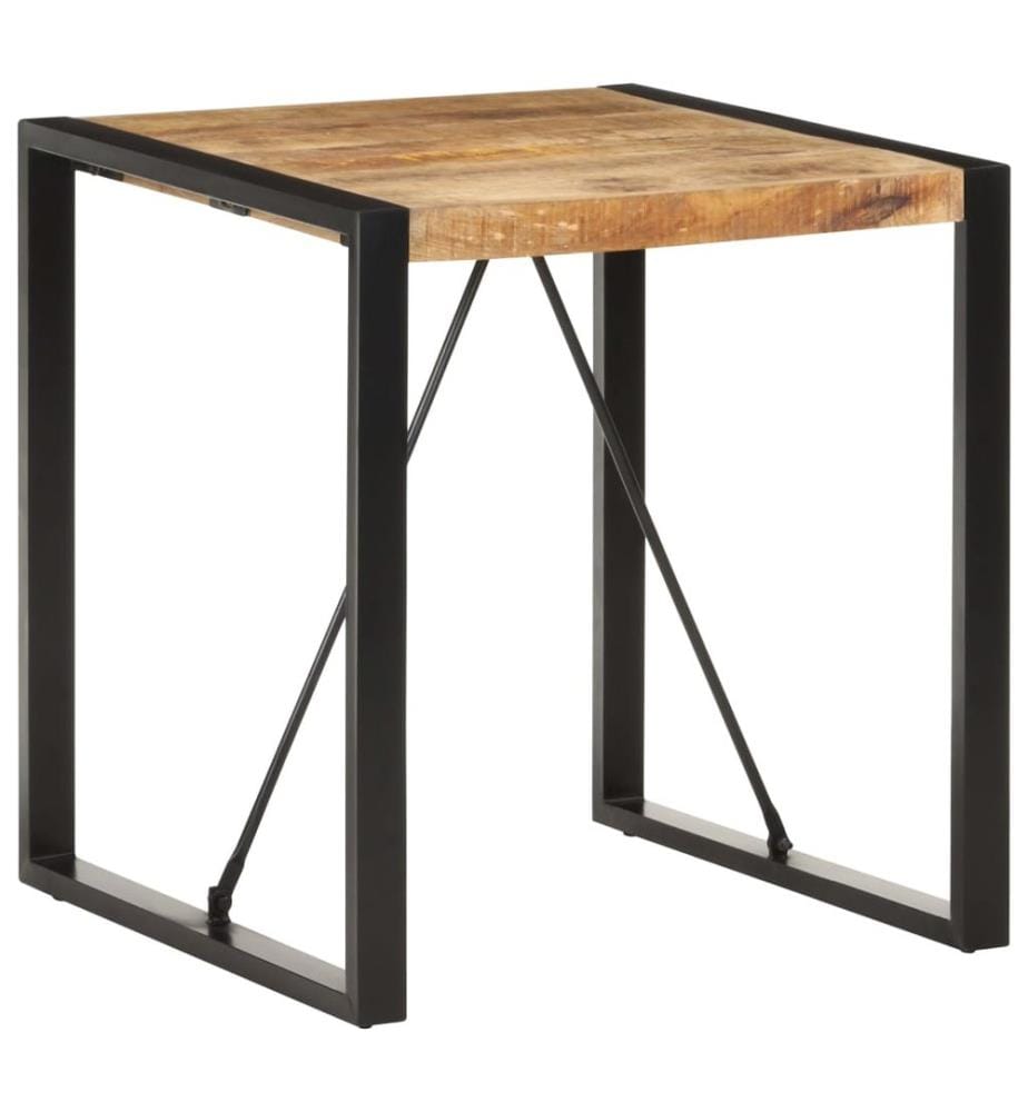 Table à manger 70x70x75 cm Bois de manguier massif brut