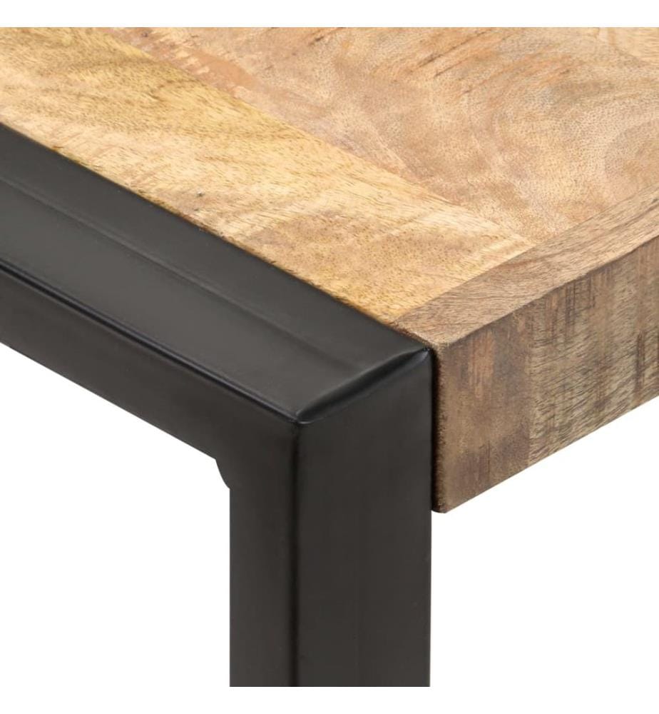 Table à manger 70x70x75 cm Bois de manguier massif brut