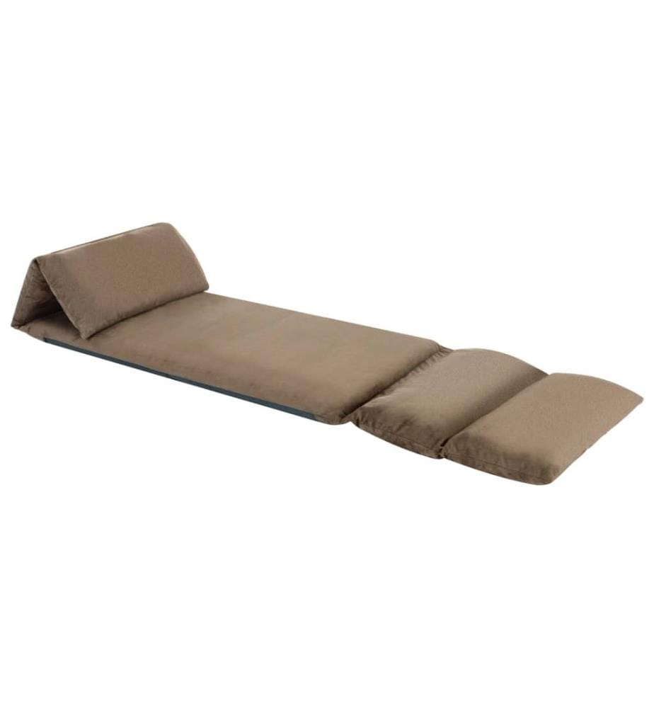 Chaise pliable de sol Taupe Microfibre