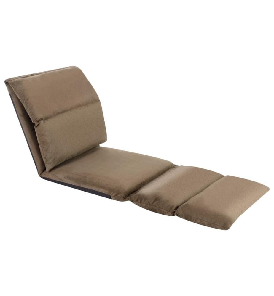 Chaise pliable de sol Taupe Microfibre