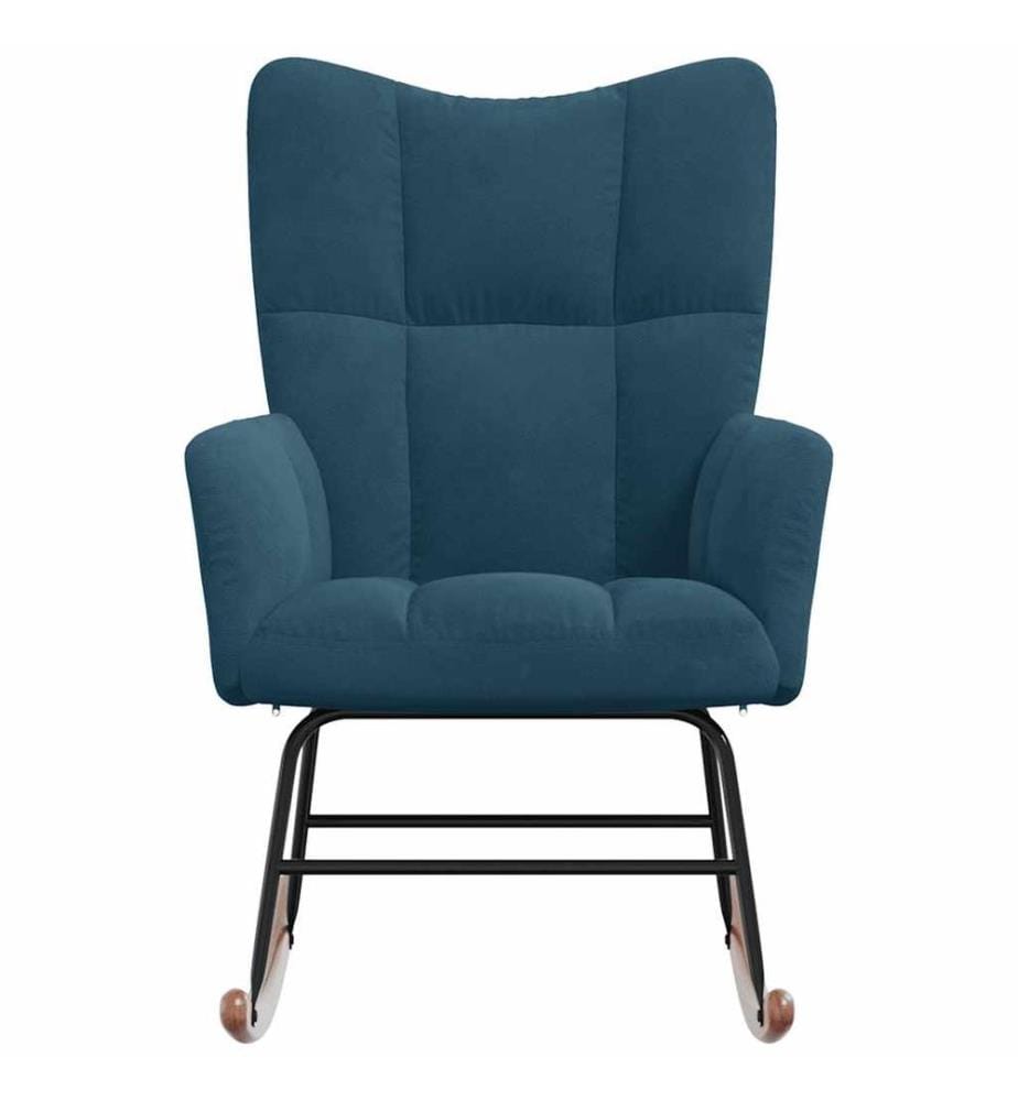 Chaise à bascule Bleu Velours