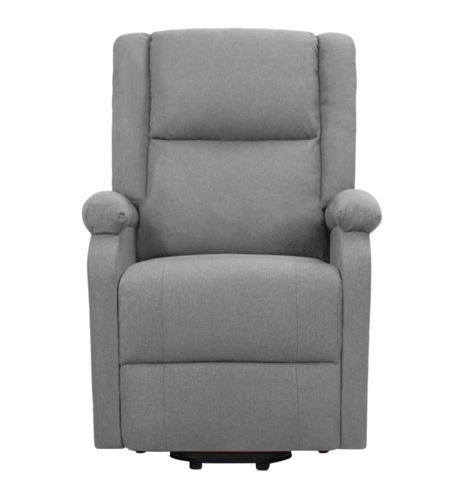 Fauteuil de massage inclinable Gris clair Tissu