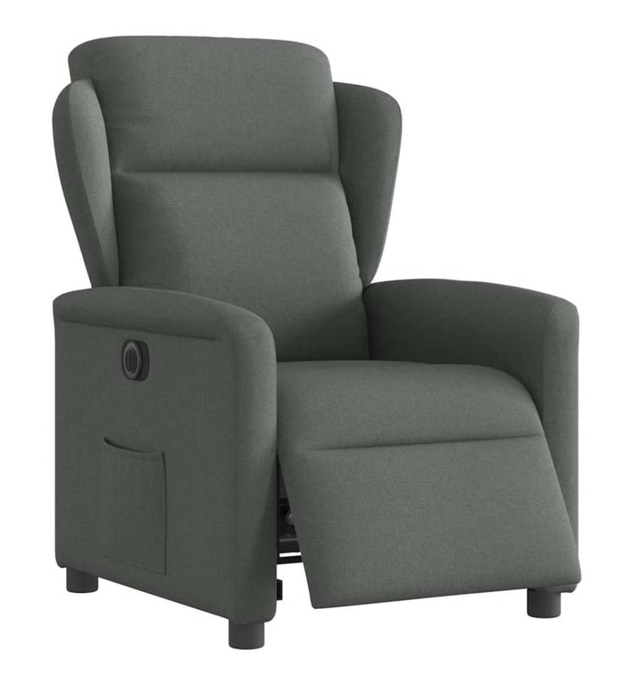 Relaxsessel Elektrisch Dunkelgrau Stoff