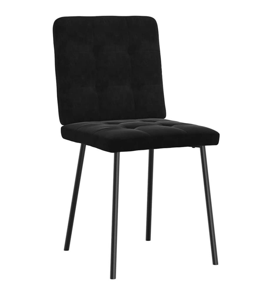 Esszimmerstühle 4 Stk. Schwarz Samt