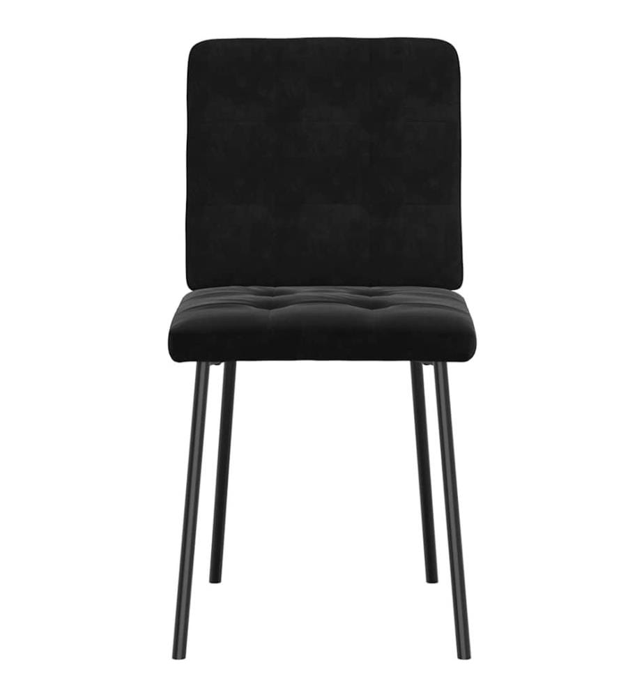 Esszimmerstühle 4 Stk. Schwarz Samt