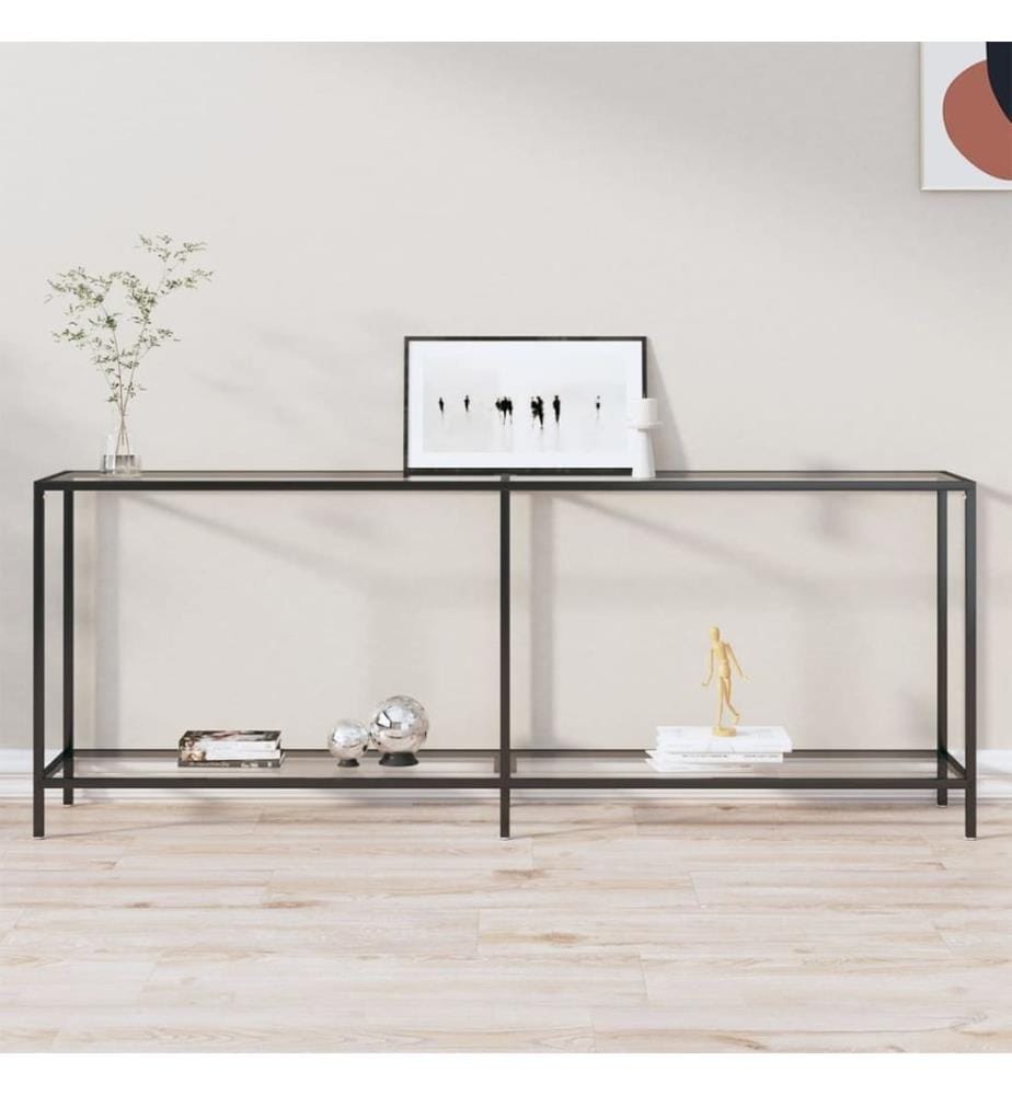 Table console Transparent 200x35x75,5 cm Verre trempé