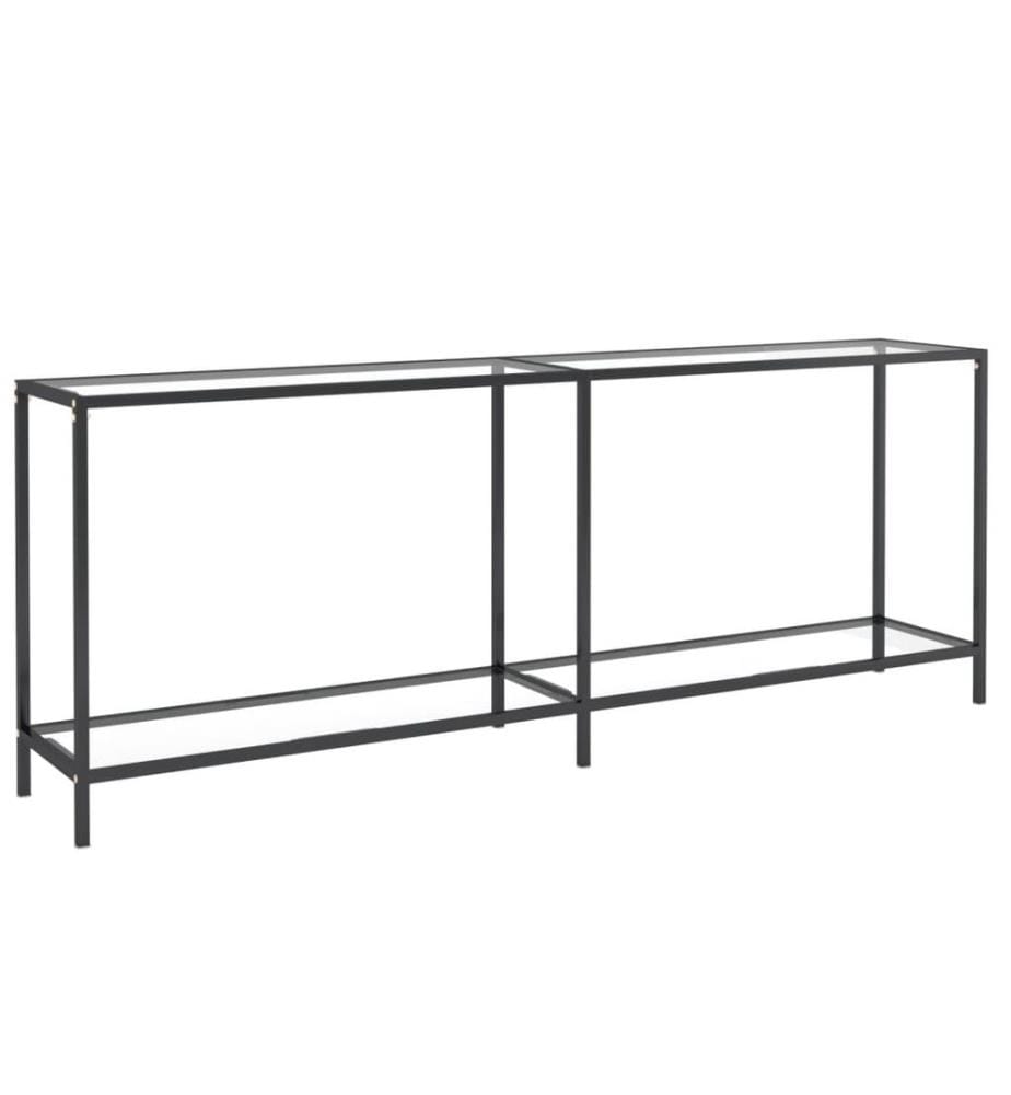 Table console Transparent 200x35x75,5 cm Verre trempé