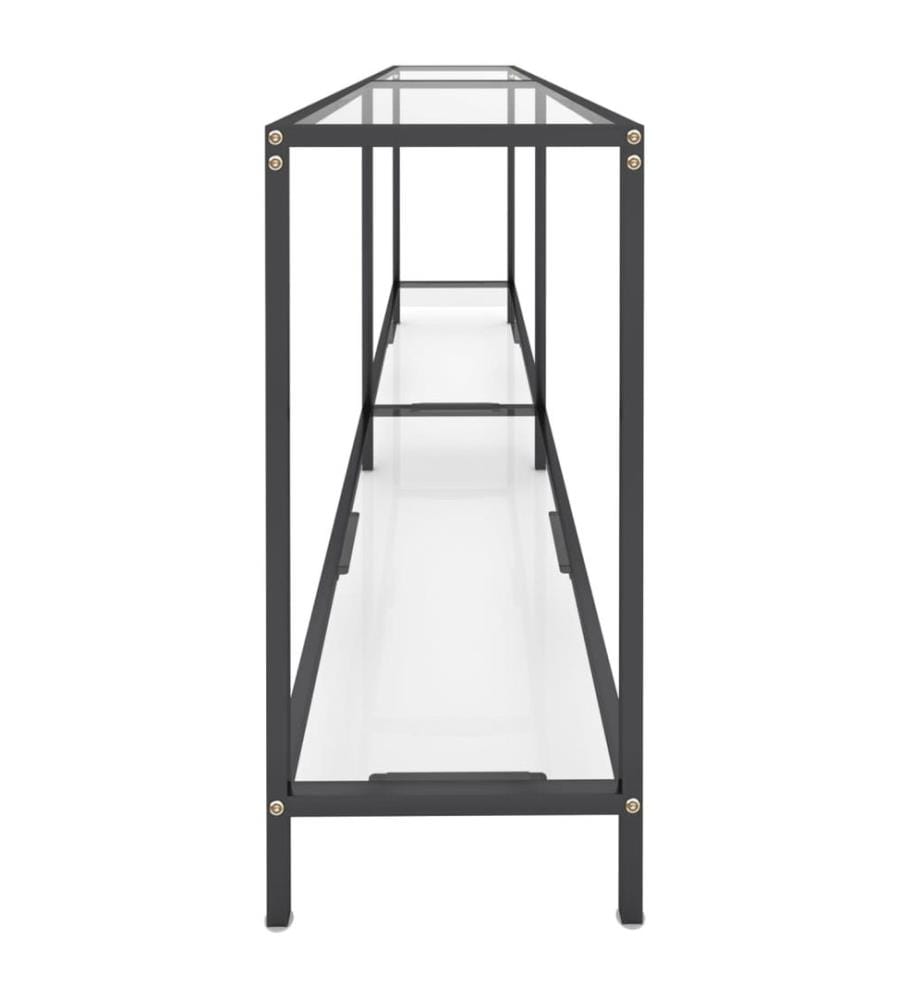 Table console Transparent 200x35x75,5 cm Verre trempé