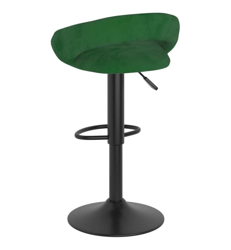 Barhocker 2 Stk. Dunkelgrün Samt