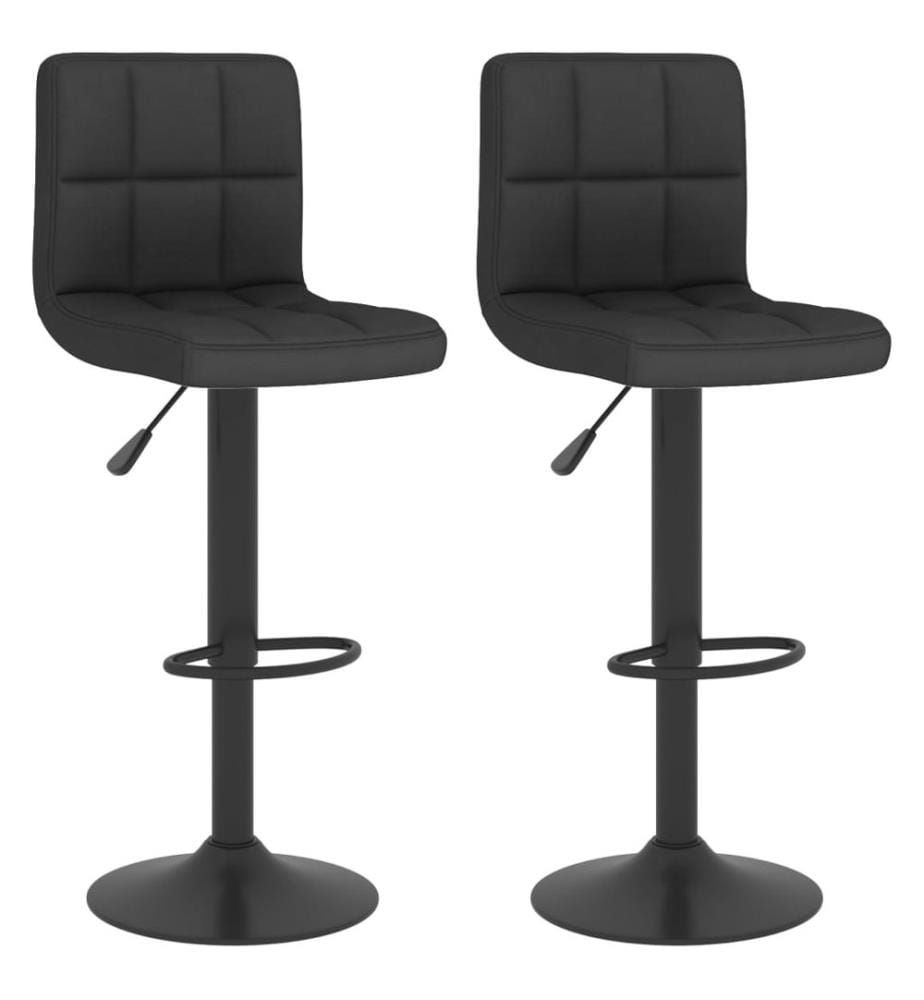 Barhocker 2 Stk. Schwarz Stoff