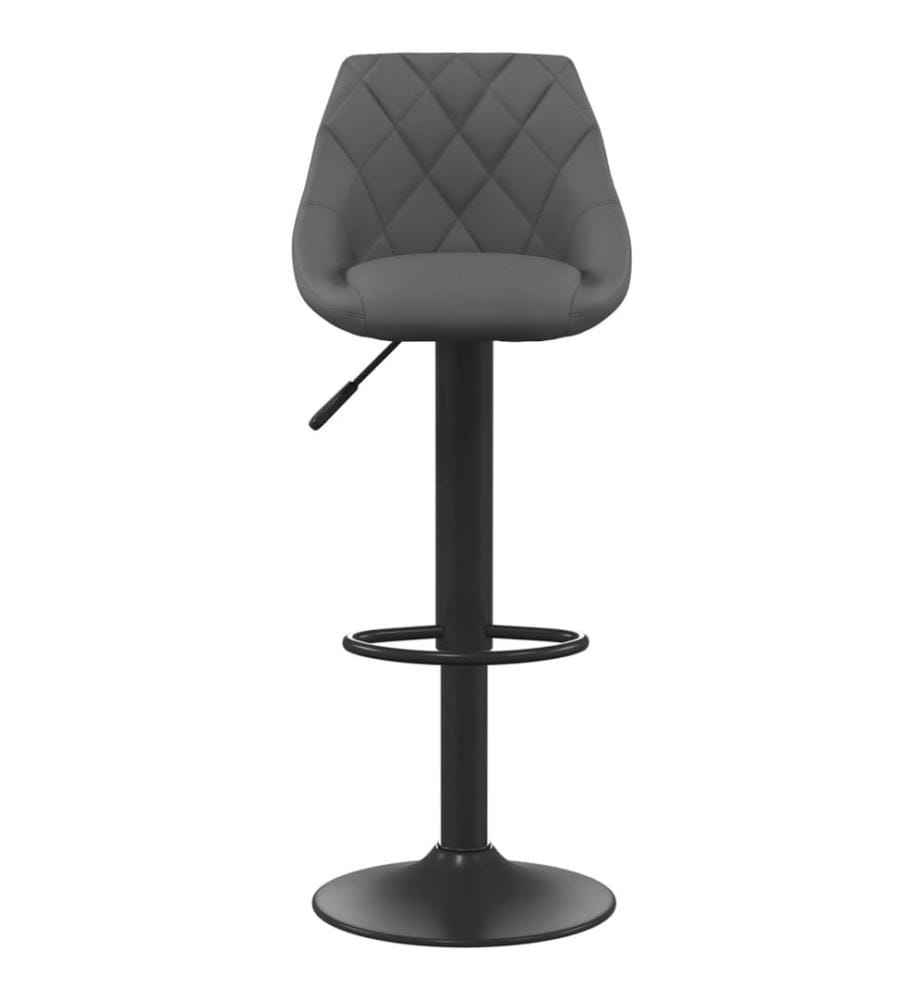 Barhocker 2 Stk. Dunkelgrau Samt